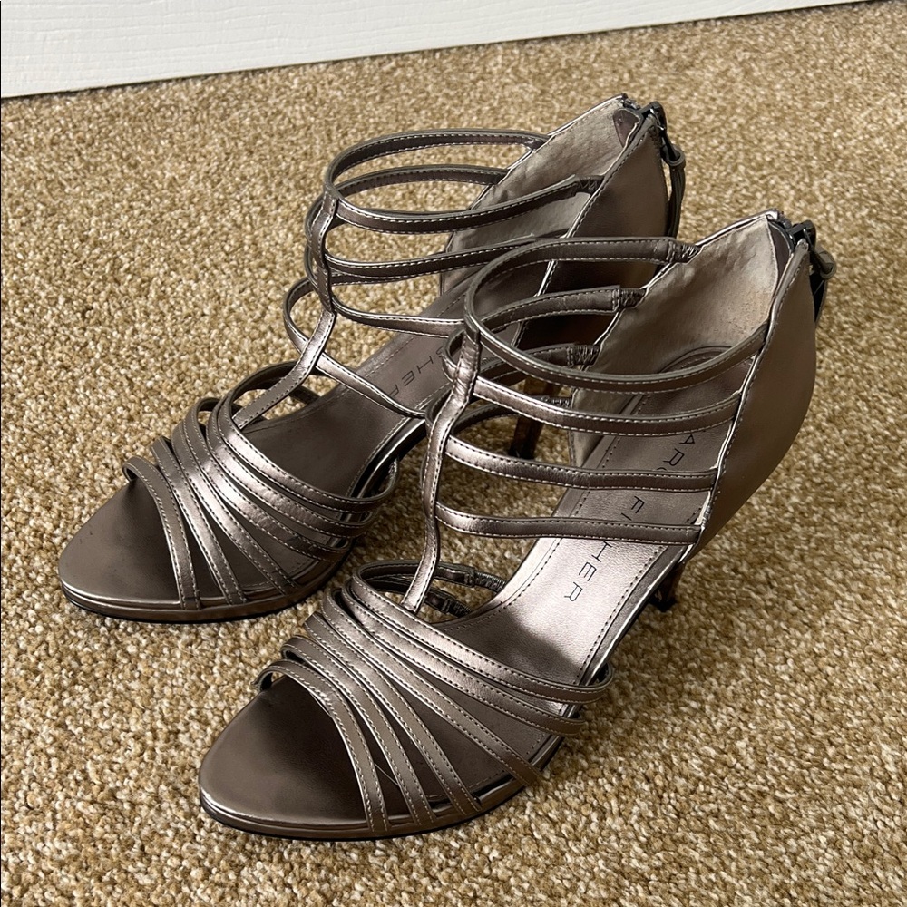 Marc Fisher Metallic Strappy Heels